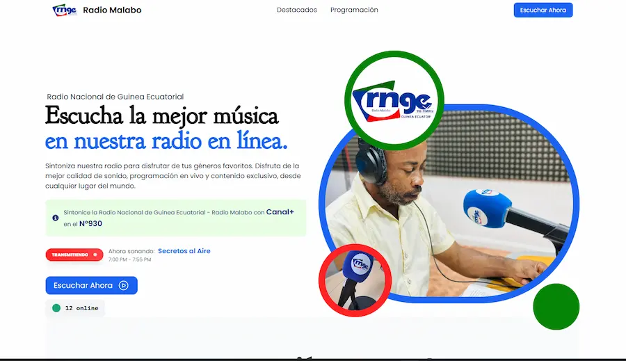Vista del proyecto Radio Malabo