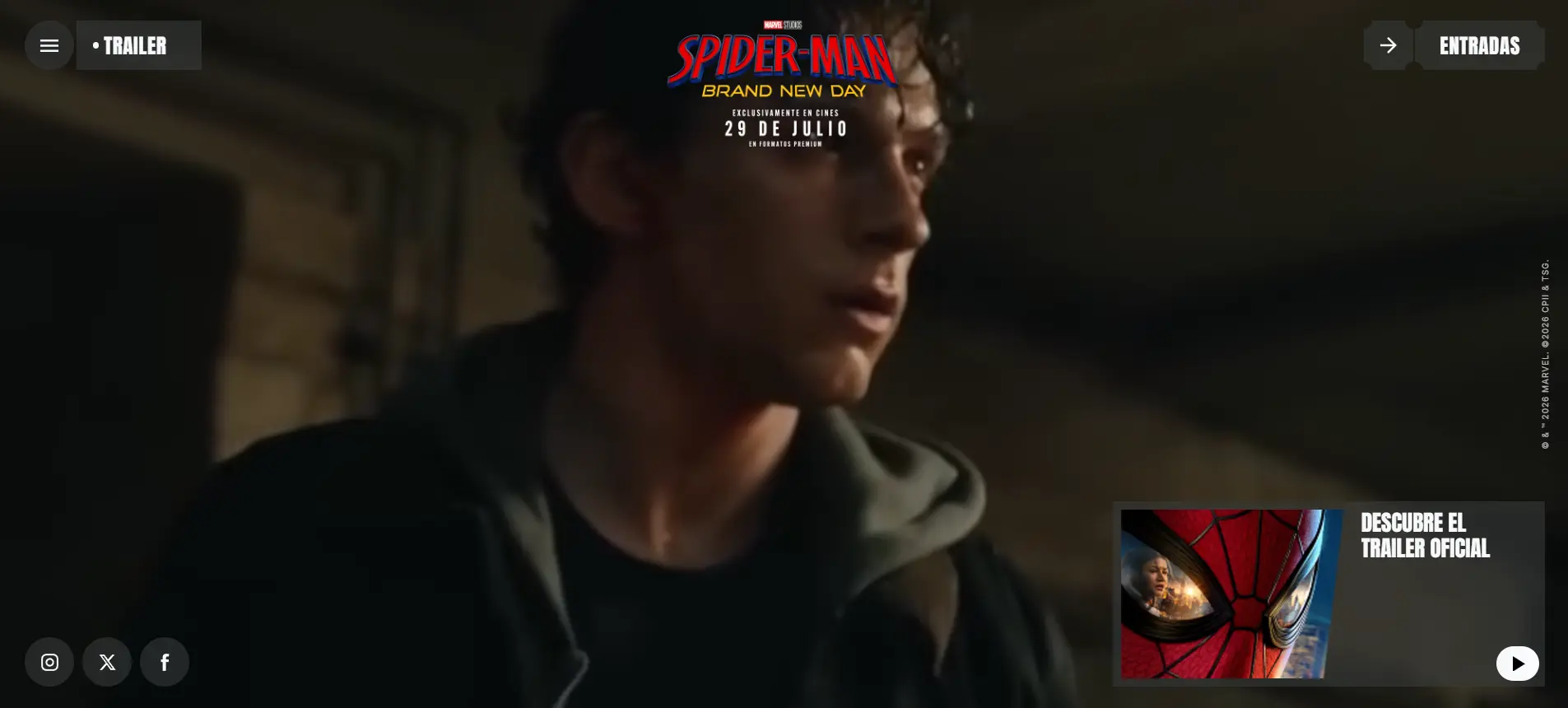 Spiderman Brand New Day — Web promocional de la película desarrollada por Guud Web